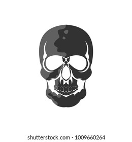Skull Bone Emblem Vector Template Design