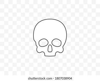 Skull, bone, halloween icon. Vector illustration, flat design.