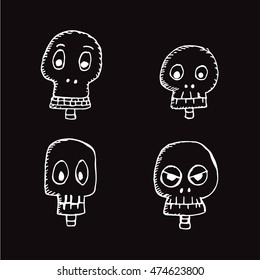skull bone icon illustration design