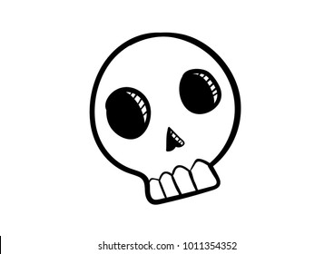 skull bone icon vector 