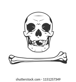 skull and bone illustration