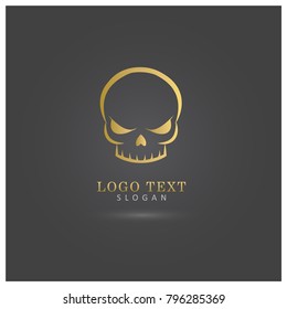 Skull & Bone Logo. Symbol & Icon Vector Template.