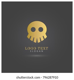 Skull & Bone Logo. Symbol & Icon Vector Template.