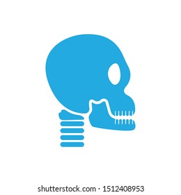 skull bone logo vector illustration design