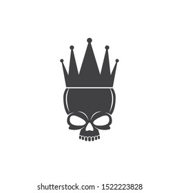 skull bone logo vector illustration design