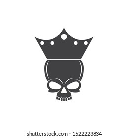 skull bone logo vector illustration design