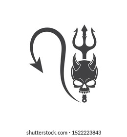 skull bone logo vector illustration design