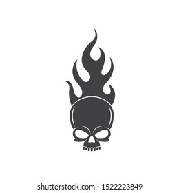 skull bone logo vector illustration design
