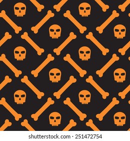 Skull and Bone Pattern Halloween Theme