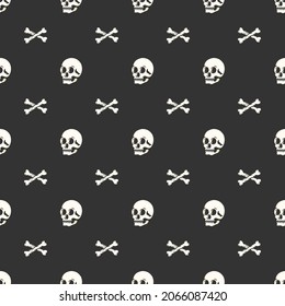 skull and bone seamless pattern