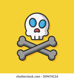 skull bone vector icon