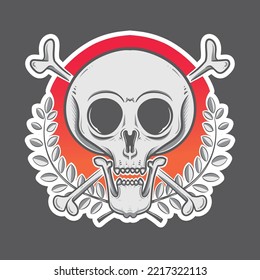 skull bone vector illustration design
