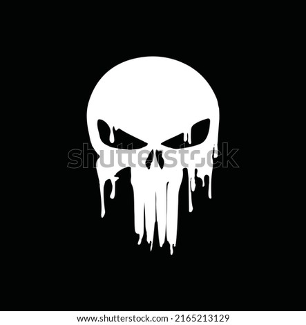 Skull and Bone vector illustration. Punisher logo.