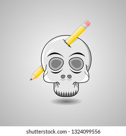 Skull Bone White Grey