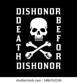 Skull and bones black background
