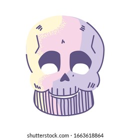 skull bones, body part on white background vector illustration design