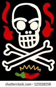 skull and bones chili crest