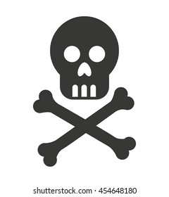 Skull Danger Signal Icon Stock Vector (Royalty Free) 612318341 ...