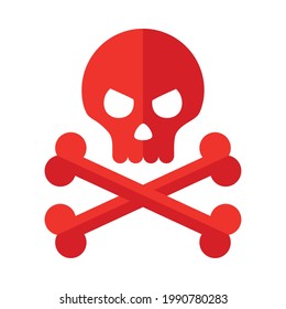 skull bones danger symbol isolated
