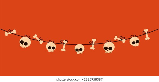 Skull bones decoration for halloween. Skull bone decoration for Halloween celebration.