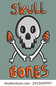 skull bones design can be for t-shirts and posters