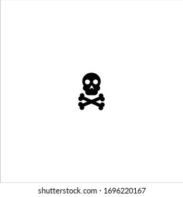 Skull and bones filled icon illustration- Vector