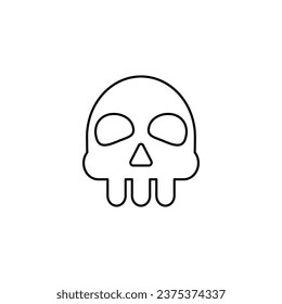 skull and bones. Halloween Skull design. human skull isolated on white. Skull Icons design