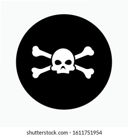 
Skull and Bones Icon. Danger Illustration As A Simple Vector Sign & Trendy Symbol for Design,  Websites, Presentation or Apps Elements. 