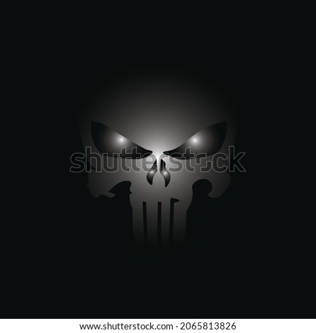 skull and Bones icon. Element of crime and punishment illustration, T-Shirt graphics design famous, vector design icon.
