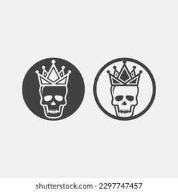 skull and bones icon logo design vector graphic illustration