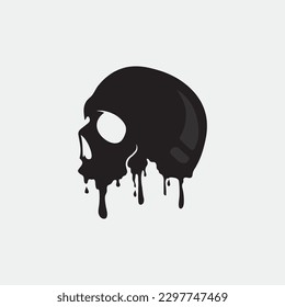 skull and bones icon logo design vector graphic illustration