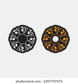 skull and bones icon logo design vector graphic illustration