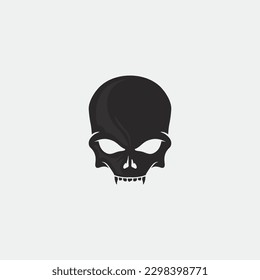 skull and bones icon logo design vector graphic illustration