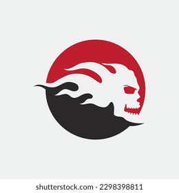 skull and bones icon logo design vector graphic illustration