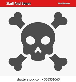 Skull And Bones Icon. Professional, pixel perfect icons optimized for both large and small resolutions. EPS 8 format.