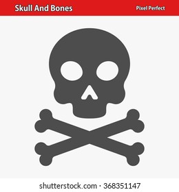 Skull And Bones Icon. Professional, pixel perfect icons optimized for both large and small resolutions. EPS 8 format.