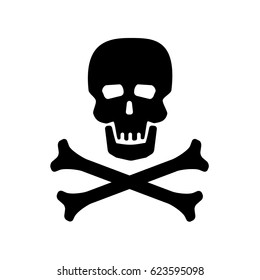 Skull Bones Icon Vector Stock Vector (Royalty Free) 623595098 ...