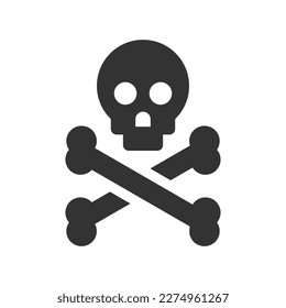 Skull bones icon, Vector Graphics