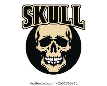 skull and bones illustration, for logo and t-shirt image