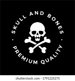 skull and bones logo vector icon illustration