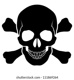 Skull and bones - a mark of the danger  warning