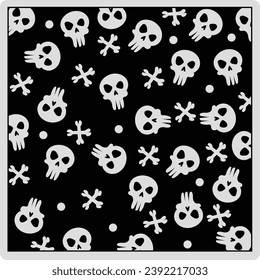 Skull and bones motif vector design