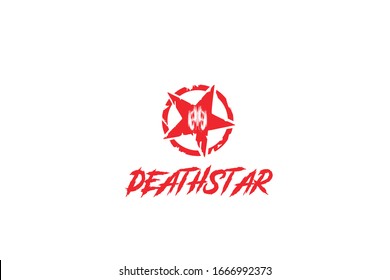 cráneo y huesos en el anillo estrellaIcono del Castigo. Elemento de ilustración del delito y castigo, diseño gráfico de Pantalones-T famoso vector