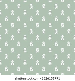 Skull and bones Seamless Pattern. Cartoon Pirate elements and objects. background. Vector illustration.