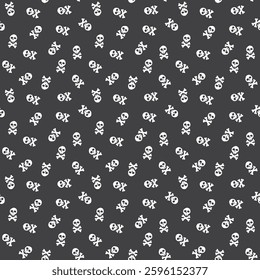 Skull and bones Seamless Pattern. Cartoon Pirate elements and objects. background. Vector illustration.