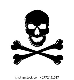 Skull Bones Signdanger Poison Flat Vector Stock Vector (Royalty Free ...