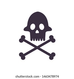skull and bones simple vector illustration