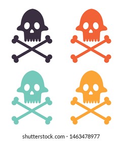 skull and bones simple vector illustration