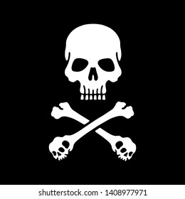 Skull and bones skeleton black background