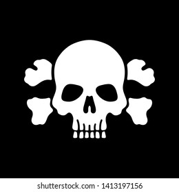 Skull and bones skeleton black background